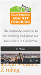 Mobile Screenshot of californiansagainstfracking.org