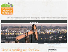 Tablet Screenshot of californiansagainstfracking.org